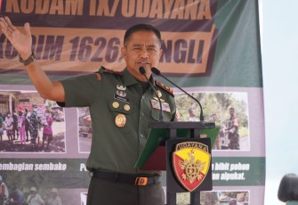 Pangdam IX/Udayana Mayjen TNI Harfendi, S.I.P., M.Sc Gelar Kegiatan Acara Karya Bakti