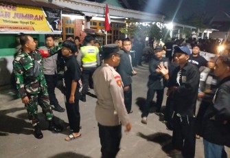 TNI-Polri Madiun saat Kawal Pengesahan Sapu Jagad Warga Tingkat I PSHT