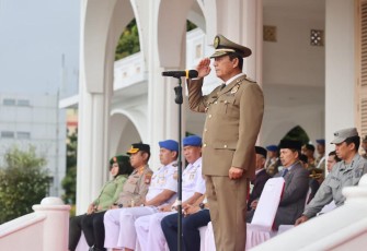 Gubernur Ansar saat Jadi Inspektur Upacara Peringatan HUT Satpol PP, Satlinmas serta Damkar Tingkat Provinsi Kepri