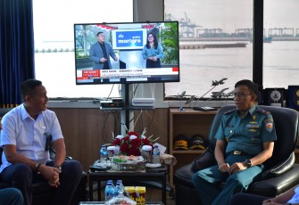 Danlantamal VI Makassar Laksamana Pertama TNI Ivan Gatot Prijanto, S.E., M.Tr.Opsla., saat Terima Audiensi Tim PT Pelni