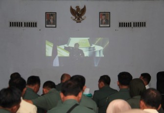 Kodim 0806/Trenggalek Gelar Nobar Kegiatan Pemberian Penghargaan KASAD untuk Kampung Pancasila 2023