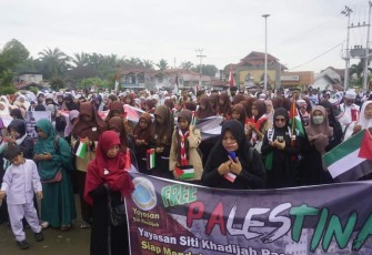 Aksi Bela Palestina di Pasaman Barat