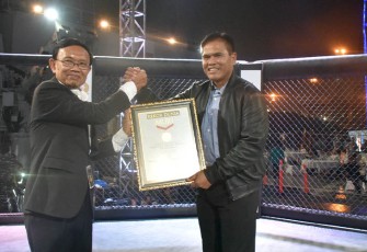 Kasal Laksamana TNI Dr. Muhammad Ali pada acara MMA Sabuk Kasal Cup Tahun 2023