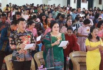 Perayaan Natal Keluarga Besar Polres Simalungun