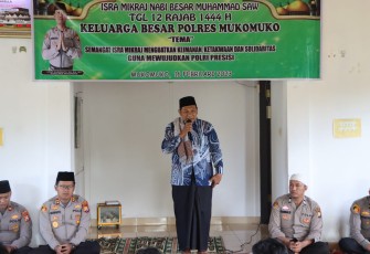 Polres Mukomuko saat Peringati Isra Mi'raj 1444 H