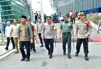 Panglima TNI Jenderal TNI Agus Subiyanto pada acara pembukaan Vokasifest X Festival Kampus Merdeka 2023, bertempat di Taman Ismail Marzuki, Jakarta, Senin (11/12/2023).