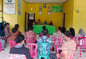 Polsek Sukaraja Polres Seluma Polda Bengkulu saat Pantau Rakor Apel Pantarlih