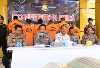 Press release hasil Operasi Musang Nala I tahun 2023 yang telah digelar selama 15 hari oleh Polres dan Polsek Jajaran.