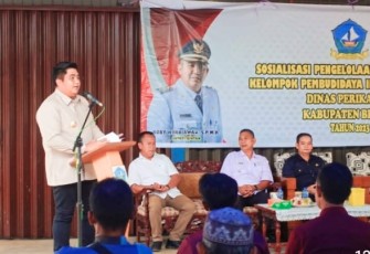 Bupati Bintan Roby Kurniawan saat sambutan