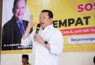 Bamsoet dalam Sosialisasi Empat Pilar MPR RI di delapan kecamatan di Kabupaten Banjarnegara, Rabu (13/12/2023)