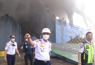Pasca insiden Kebakaran KM. Mutiara Berkah 1 di Dermaga Indah Kiat Pulp and Paper