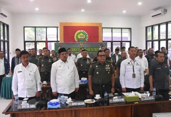 Korem 031/Wira Bima saat Ikuti Rapurna TMMD ke-44 Tahun 2023