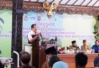 Bamsoet dalam Workshop 'Pengelolaan Keuangan Desa yang Akuntabel dalam Rangka Peningkatan Produktivitas untuk Transformasi Ekonomi Desa yang Berkelanjutan' yang diselenggarakan Badan Pengawasan Keuangan dan Pembangunan (BPKP) di Purbalingga, Jumat (8/12/23).