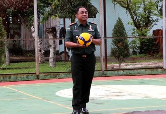 Dandim 0104/Atim Letkol Inf Tri Purwanto, S.I.P menyelenggarakan pertandingan olahraga siswa yakni Sepakbola dan Bola Volly dengan tema "Olahraga Pelajar Menyongsong Generasi Emas"
