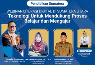 Webinar Literasi Digital di SMP Kabupaten Deli Serdang