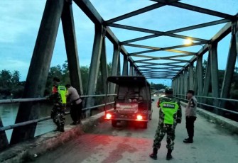 Kodim 0104/Atim Bersama Polres Jajaran saat Laksanakan Patroli Gabungan Cipta Kondisi