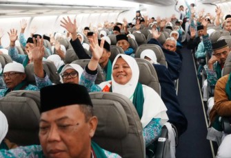 Ilustrasi pemberangkatan jemaah haji 