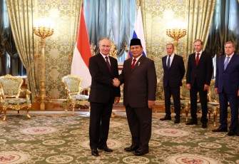Menhan Prabowo Melakukan Pertemuan dengan Presiden Rusia Vladimir Putin di Rusia