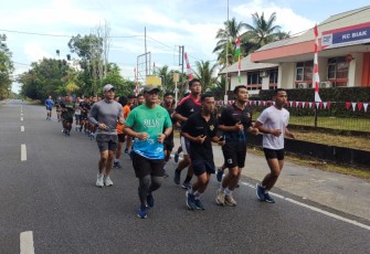 Komandan Wing Udara 3 Ajak Prajurit Penerbal Biak Lari 10 K