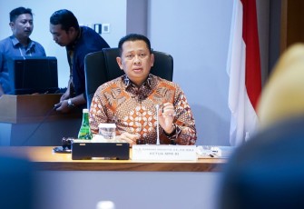 Bamsoet saat Rapat Pimpinan MPR RI di Jakarta, Kamis (7/3/24).
