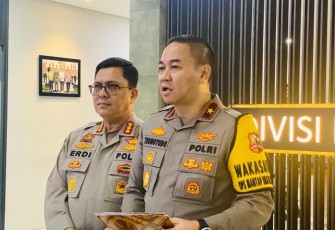 Kepala Biro Penerangan Masyarakat Divisi Humas Polri Brigjen Pol Trunoyudo Wisnu Andiko saat memberi keterangan pers.
