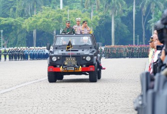 Panglima TNI dan Kapolri Pimpin Apel Gelar Pasukan Pengamanan Idul Fitri 1445 H