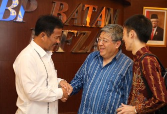 Muhammad Rudi, saat menerima kunjungan dari Duta Besar Jepang untuk Indonesia, Masaki Yasushi di Marketing Center BP Batam, Kamis (28/3/2024)
