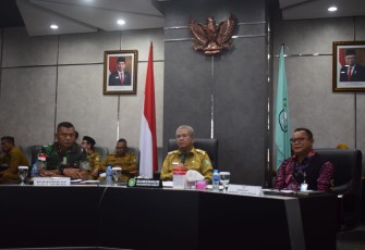 Danrem 121/ABW saat Hadiri Rakor Program Pembangunan Perbatasan dengan Pemprov Kalbar