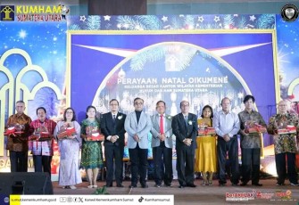 Kanwil Kemenkumham Sumut Gelar Natal Oikumene.