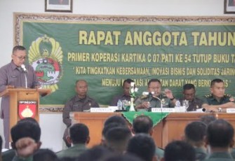 Kapten Inf Suyani kembali terpilih sebagai Ketua Primkopad C 07 Pati