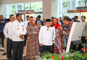 Wapres RI KH Ma'ruf Amin saat menerima pemaparan RSWN Semarang, Jum'at (26/1)