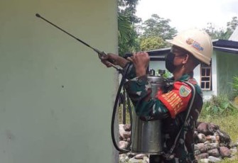 abinsa Kuala Kencana Berantas Bibit Malaria dengan Metode IRS