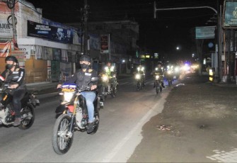 Patroli gabungan TNI Polri wilayah Kabupaten Trenggalek, Sabtu (10/2)