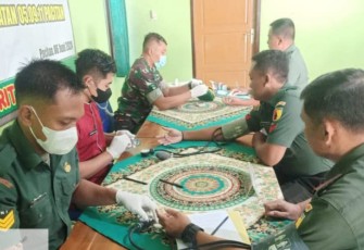 Personil Kodim 0801/Pacitan Menjalani Pemeriksaan Kesehatan Berkala