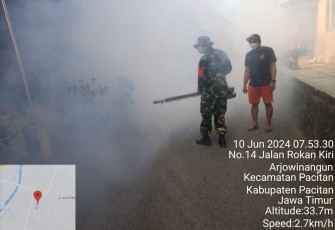 Fogging di wilayah desa binaan 