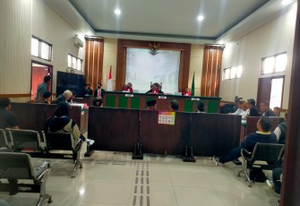 Situasi Proses Persidangan Samsudin Jadab, Rabu 12 Juni 2024 di PN Blitar.