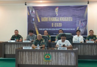 Kapenrem 023/KS Mayor Inf J.E Situmeang saat vicon