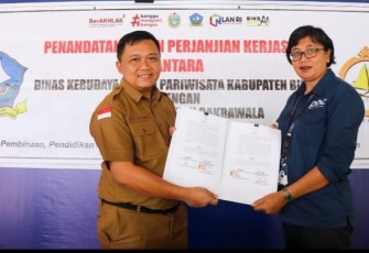 Disparbud Bintan dan Direktur PBC Teken Kerjasama Penguatan Pelaku Usaha Ekonomi Kreatif di Kampus PBC 