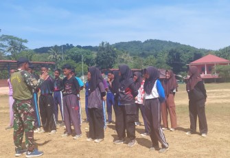 Personel Lanudal Matak Beri Pelatihan PBB Pasukan Pengibar Bendera 