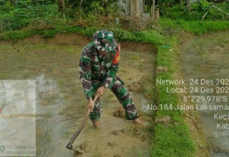 Olah lahan pertanian petani desa binaan 