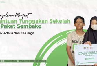Penerima bantuan dari BAZNAS Kota Depok