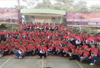 Reuni Akbar Kompi Airlangga Yonif PR 328/DGH di Cilodong Depok, Minggu (17/11)