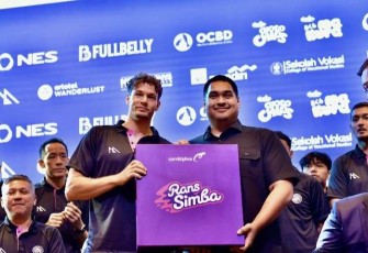 Menpora Ario Bimo Nandito Ariotedjo saat launching Tim RANS Simba Bogor, Senin (16/12)