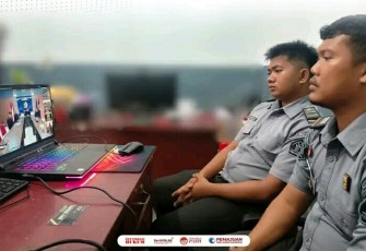 Jelang Nataru Rutan Pangkalan Brandan Ikuti Arahan Dirpamintel Secara Virtual.