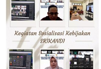 Kegiatan sosialisasi aplikasi SRIKANDI oleh Diskarpus Kota Depok secara Daring, Selasa (19/11/24).