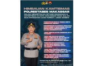 Imbauan Kamtibmas Polrestabes Makassar pada bulan Ramadan 1445 H