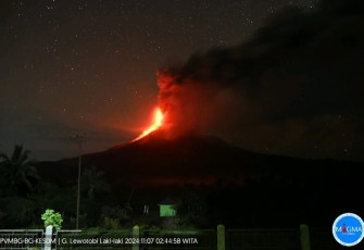 Ilustrasi aktivitas gunung api