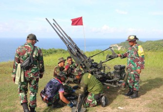 Uji materiel senjata hasil pemeliharaan dan perbaikan Triple Gun di Lapangan Tembak Depohar 60 Pacitan pada (21-22 Februari 2024). 