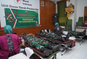 Donor Darah Peringati HUT ke 73 Penerangan TNI AD