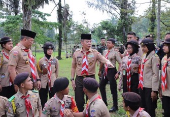 Pangdam I/BB saat Edukasikan Cinta Alam dan Cegah Narkoba di Persami Pramuka SWK 2024